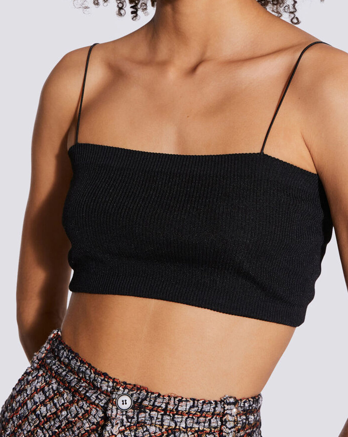 IZIE RIBBED CROPPED BRA image number null